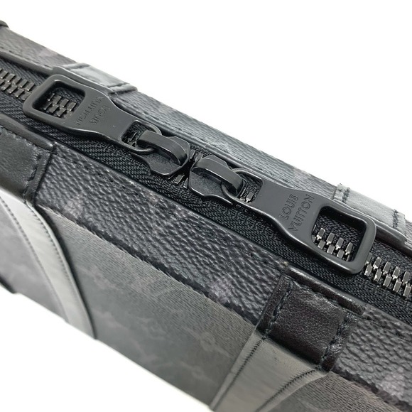 Louis Vuitton Monogram Eclipse Soft Trunk Wallet Bag Pochette Black - Picture 5 of 9